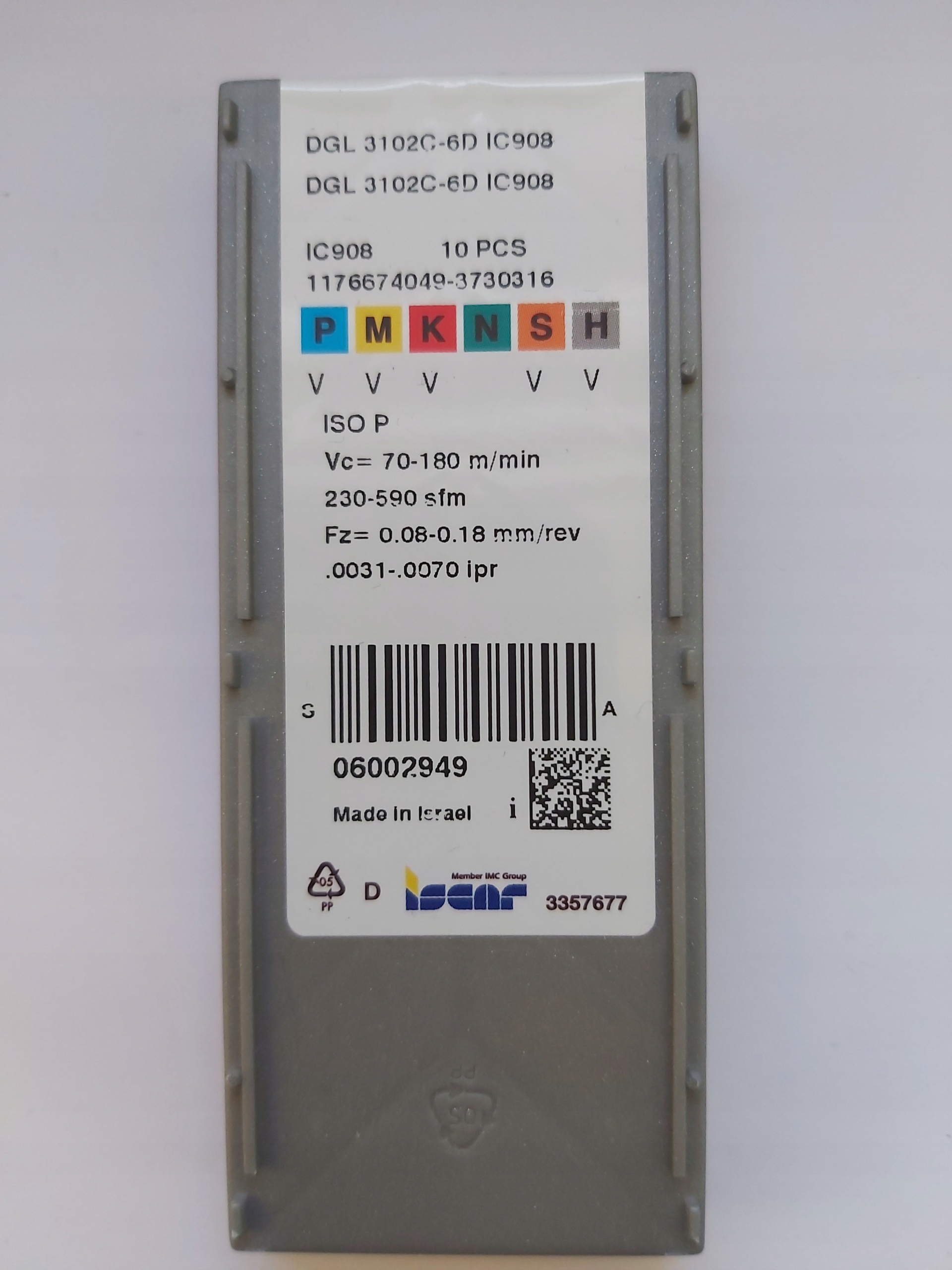 DGL 3102C-6D rezačka IC908 ISCAR