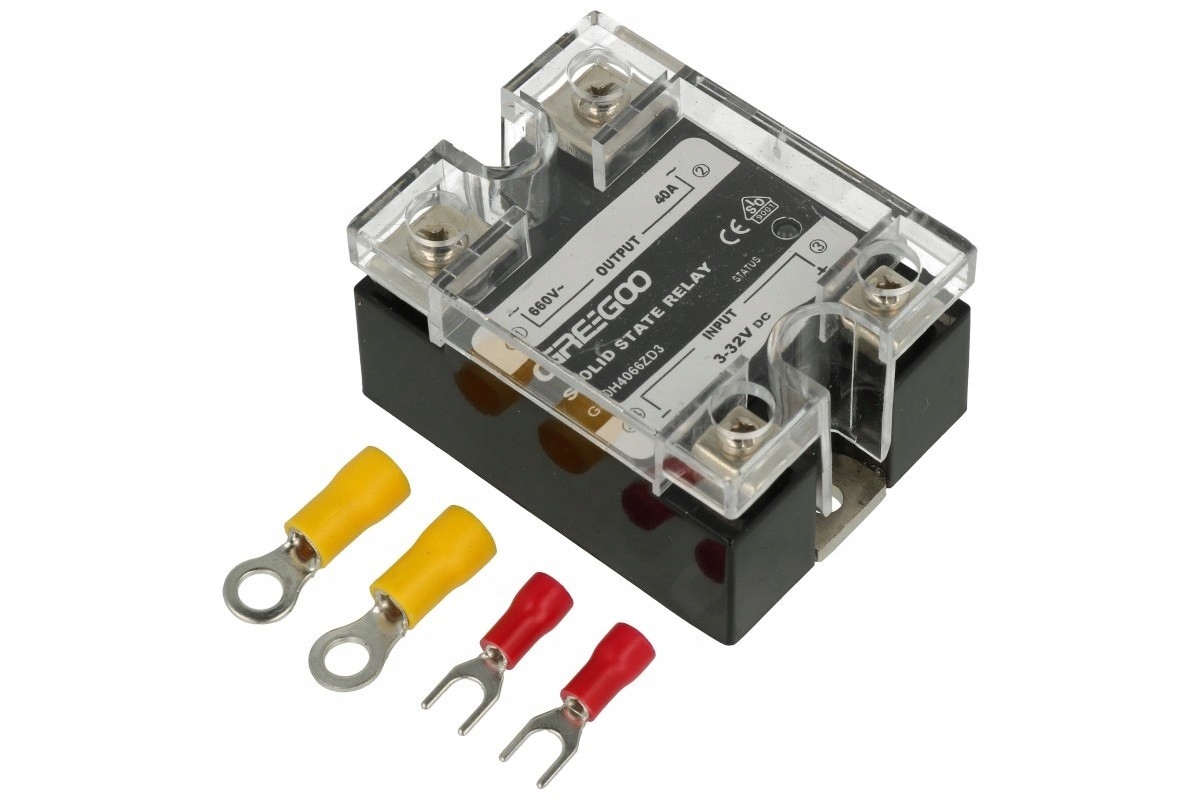 Ovládanie relé SSR 40A. Výstup 3-32VDC 66-660VAC