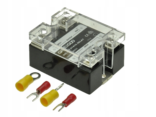 Ovládanie relé SSR 60A. Výstup 3-32VDC 48-480VAC