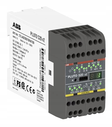 Bezpečnostné relé PLUTO S20 v2 ABB