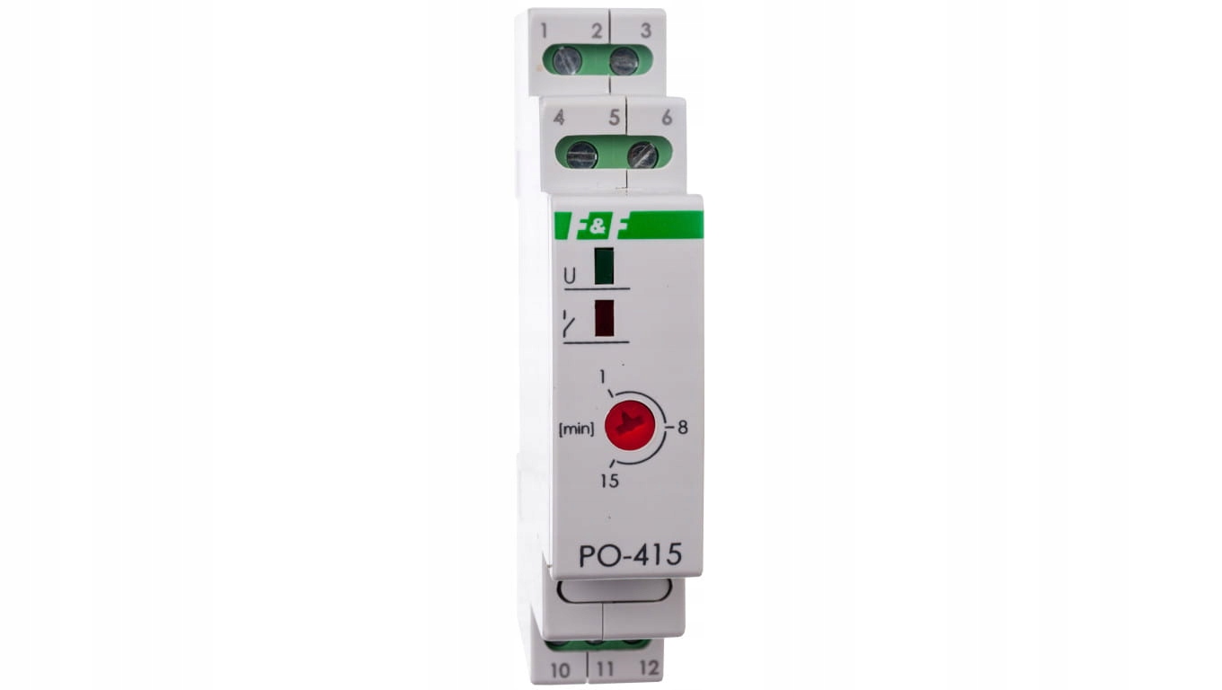 Časové relé 1P 10A 1-15min 24V AC / DC sa oneskorí
