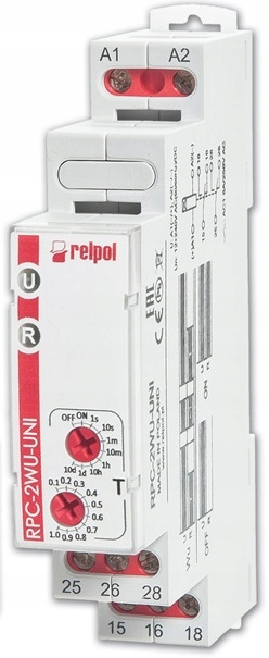 Časové relé 2P 1s-10dní 12-240V AC / DC 50 /
