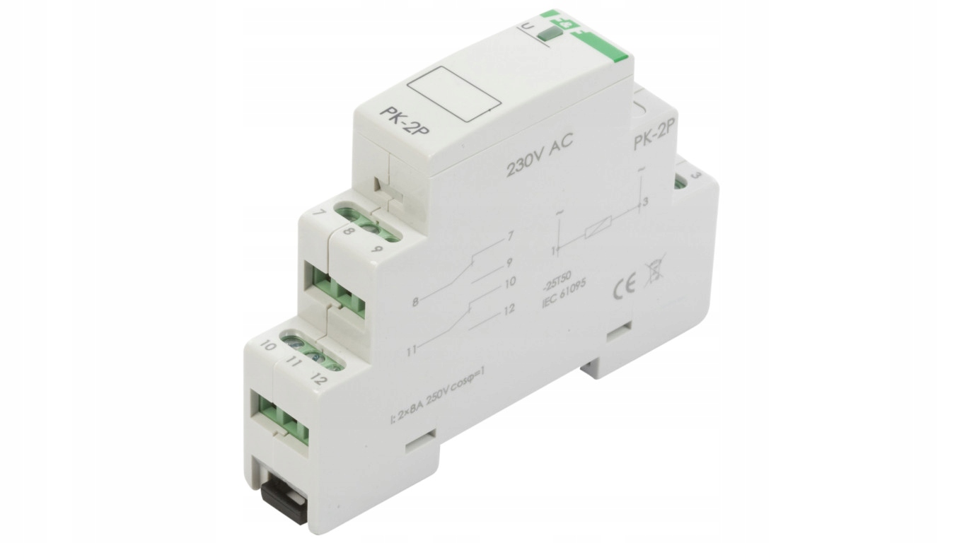 Elektromagnetické relé 2P 8A 230V AC PK-2P-
