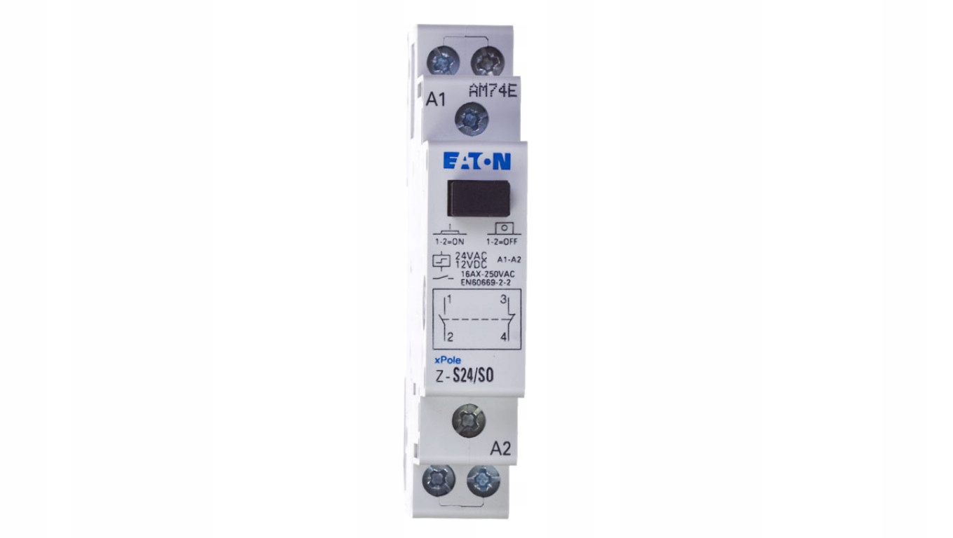 Impulzné relé 16A 12V DC 24V AC 1Z 1R Z-S24