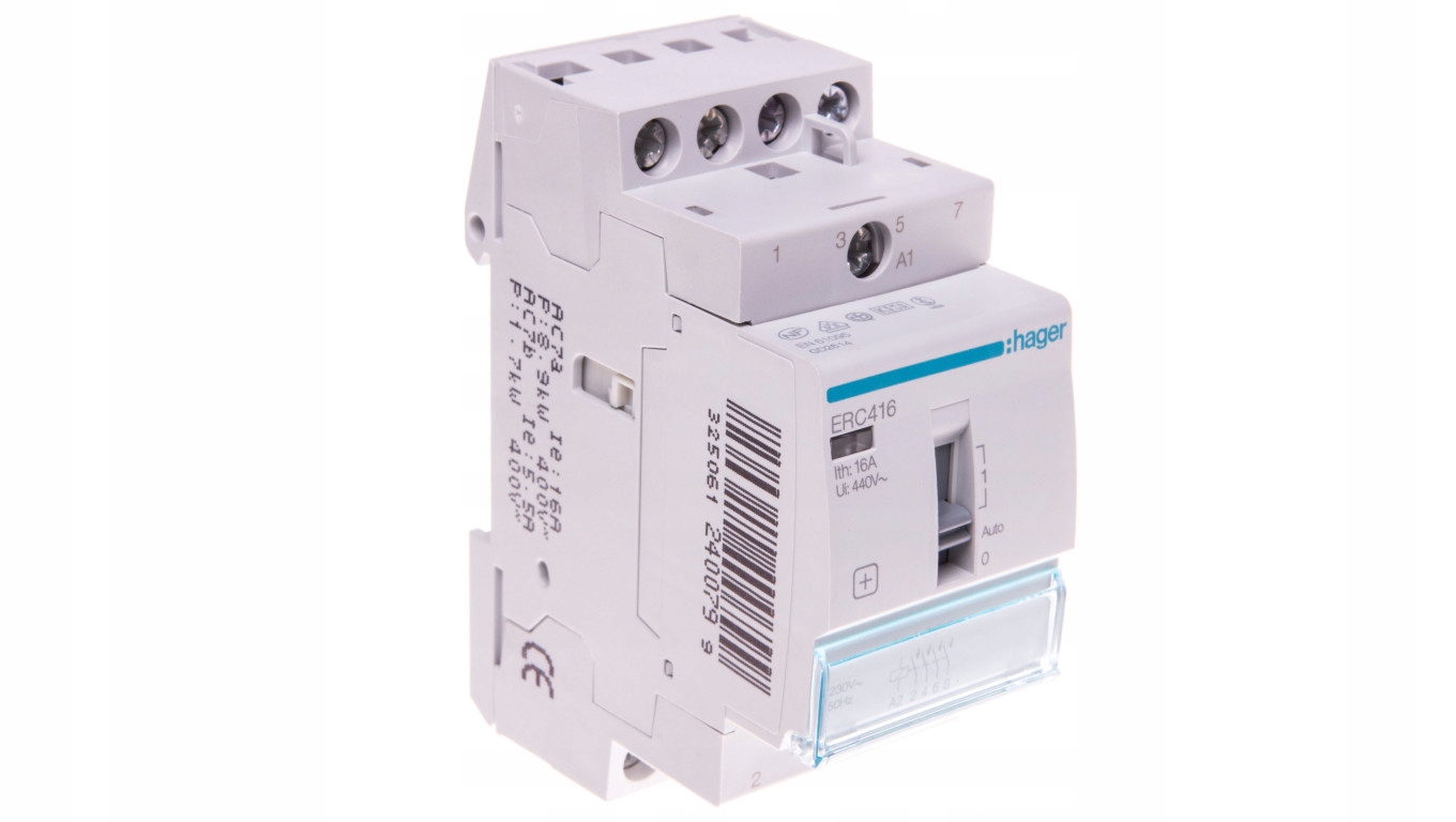 Inštalačné relé 16A 4 NO 230V AC ERC416