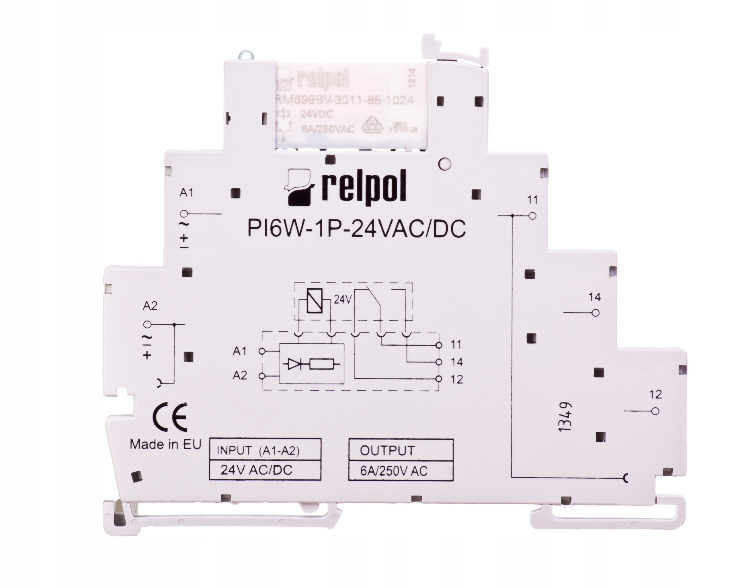 Reléové rozhranie 1P 6A 24V AC / DC AgSnO2