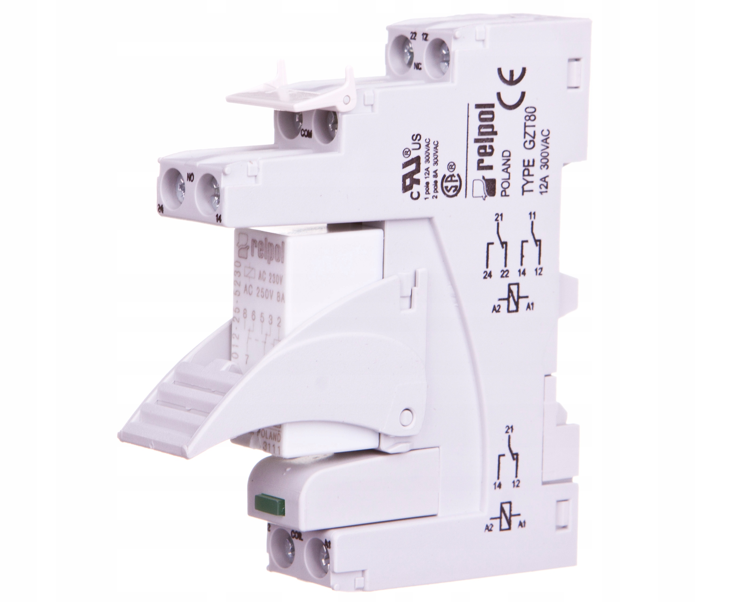 Relé rozhrania 2P 8A 230V AC AgNi PI84-23