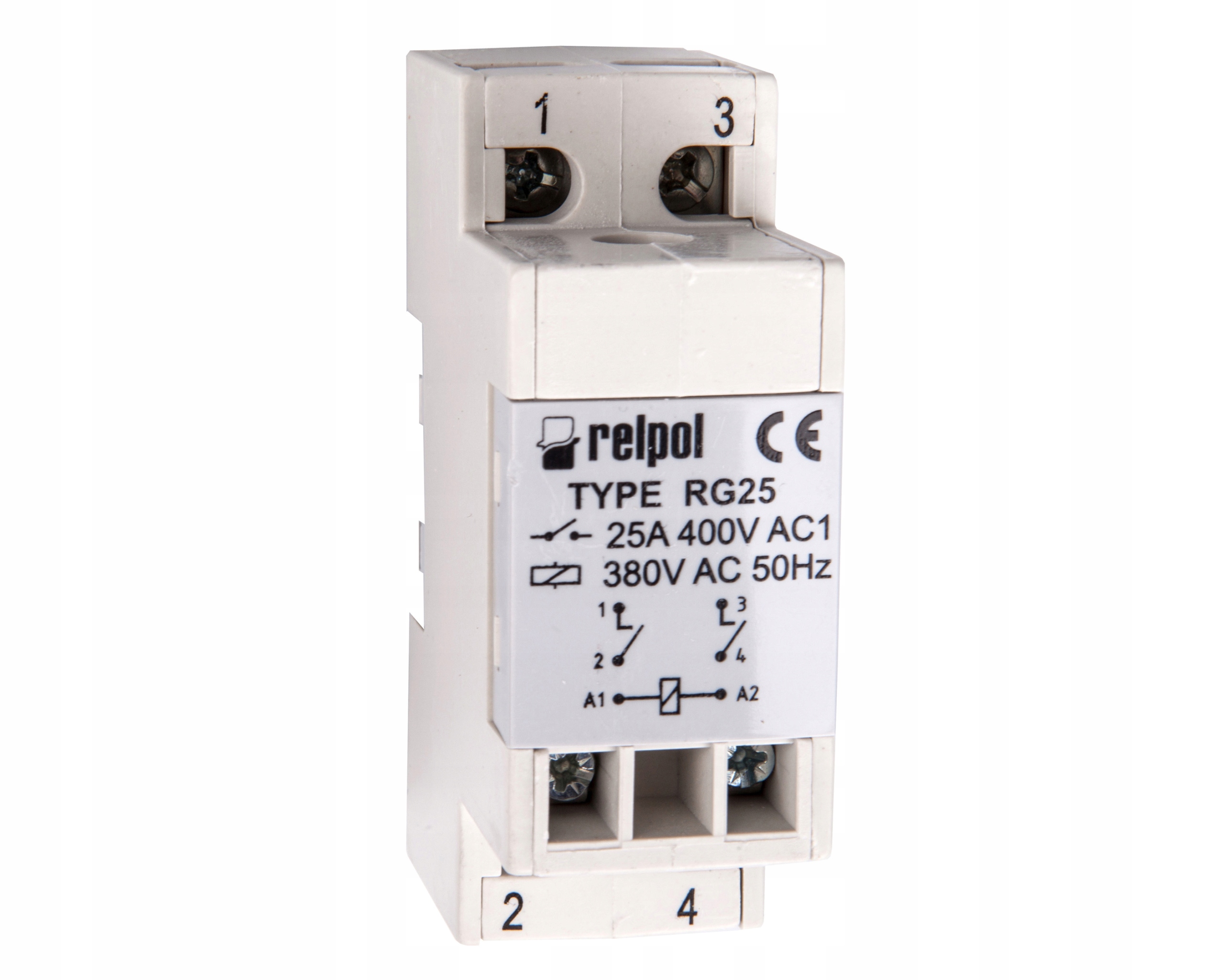 2Z 25A priemyselné relé 380V AC AgCdO RG25-1