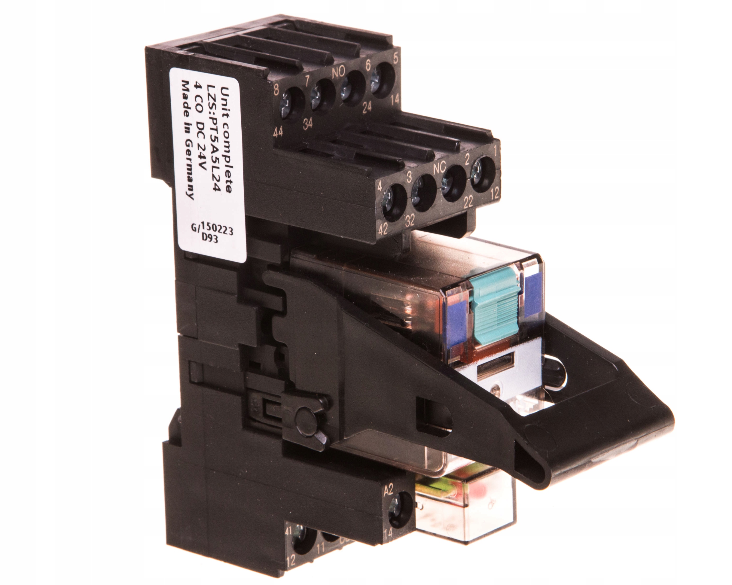Kompletné priemyselné relé 4P 24V DC, montované na lištu