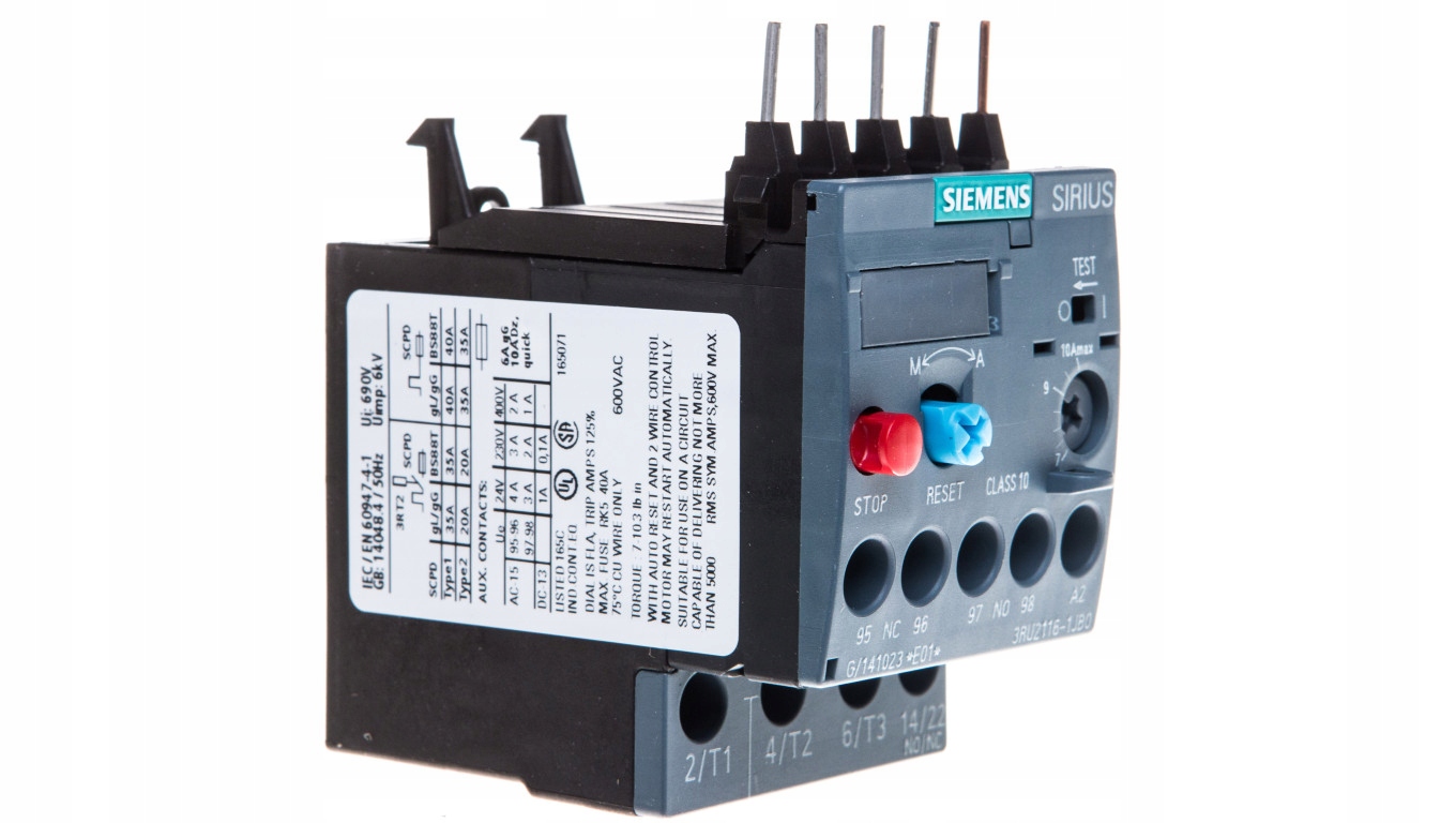 Tepelné relé 7-10A S00 3RU2116-1JB0