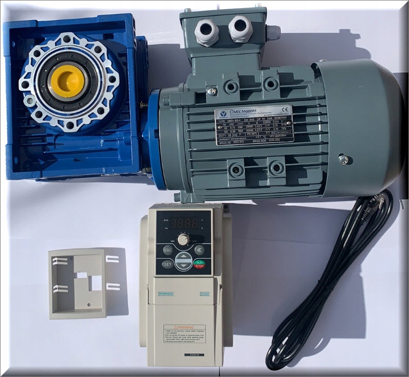 Motor prevodovky 1,1kW, invertor 230V 1 fáza