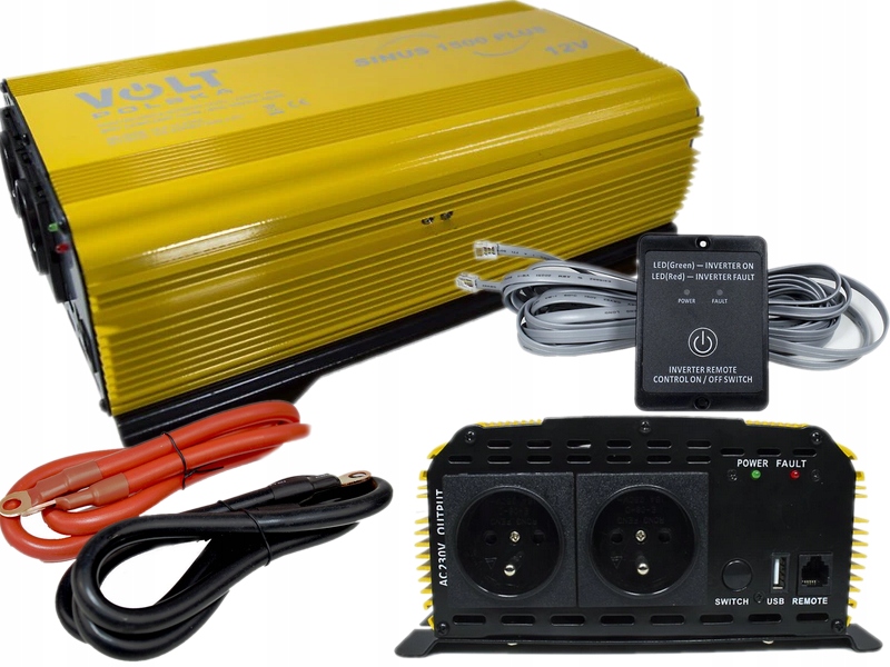 Prevodník napätia 12V 230V SINUS 1500W PLUS