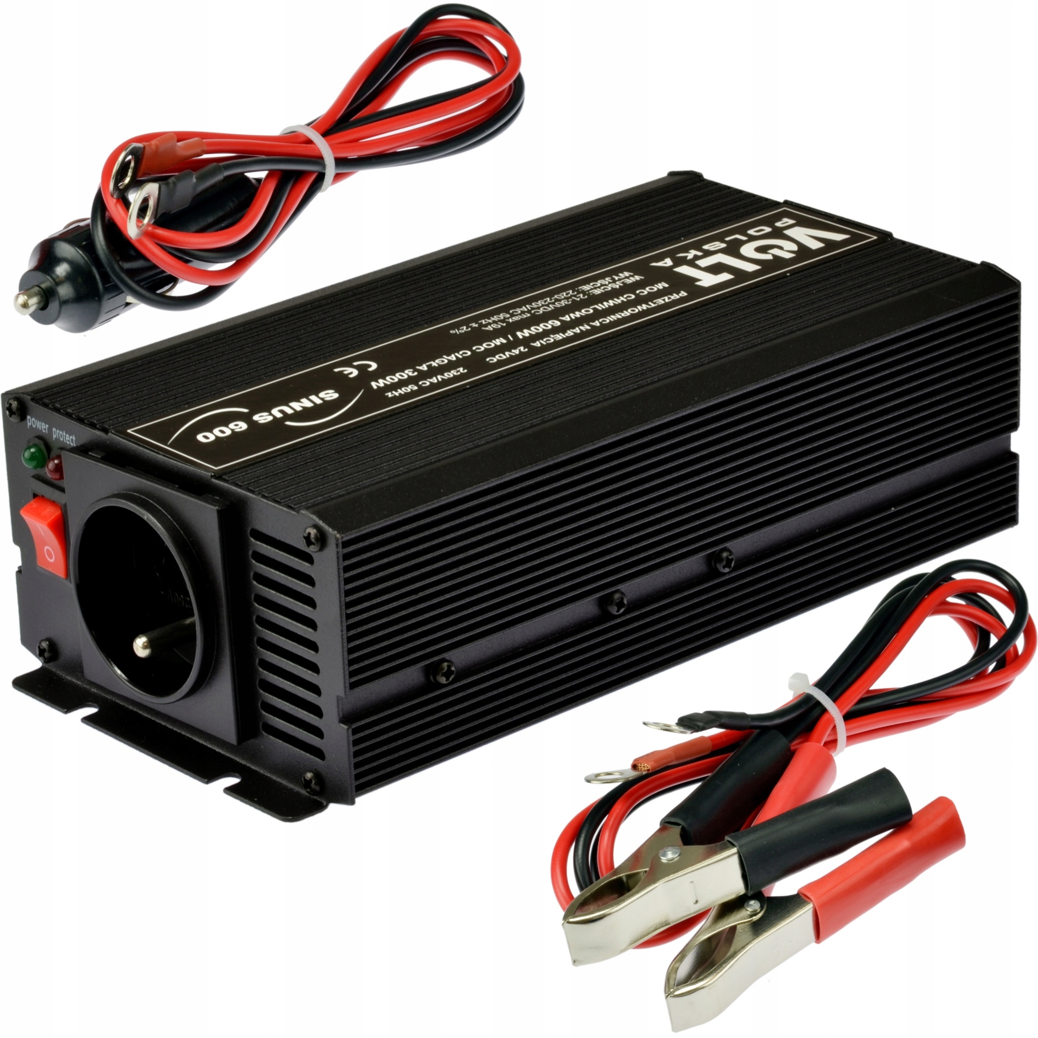 Prevodník napätia 24V 230V 600W SINUS