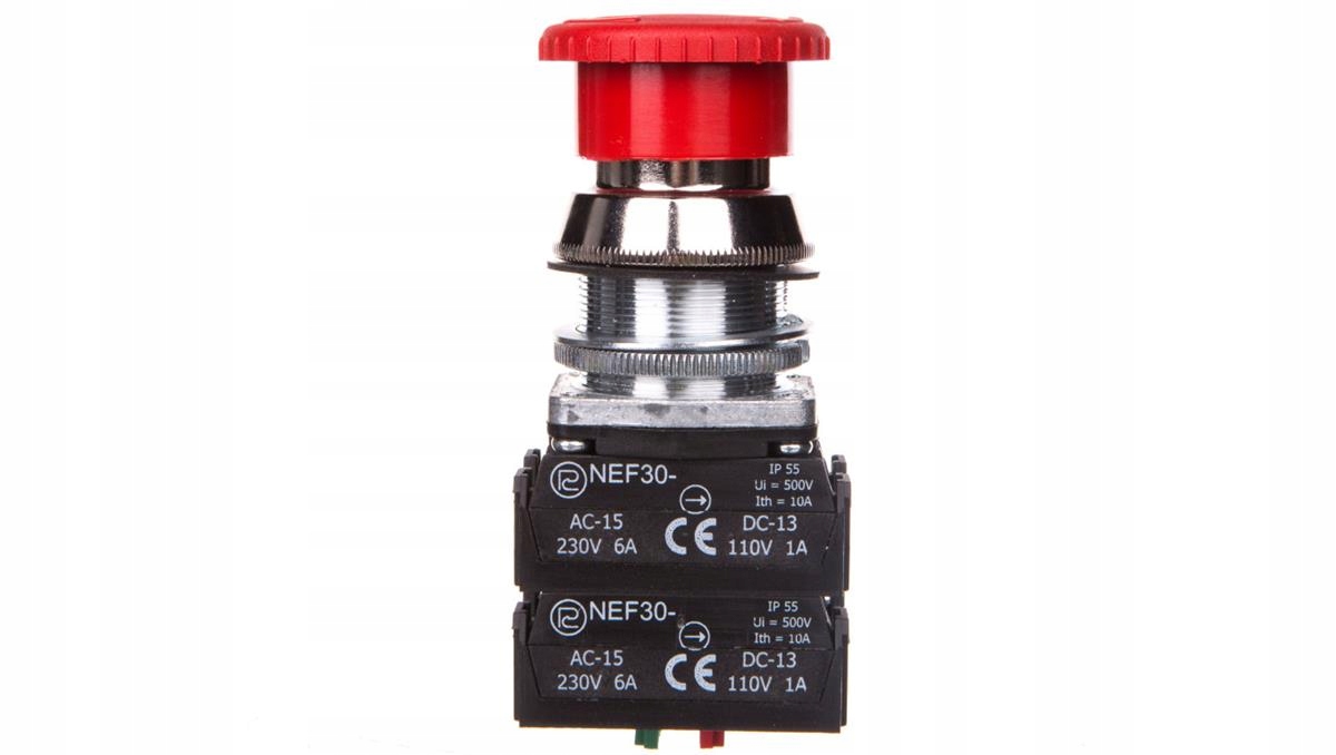 Bezpečnostné tlačidlo 30mm 2Z 2R IP56 otočené