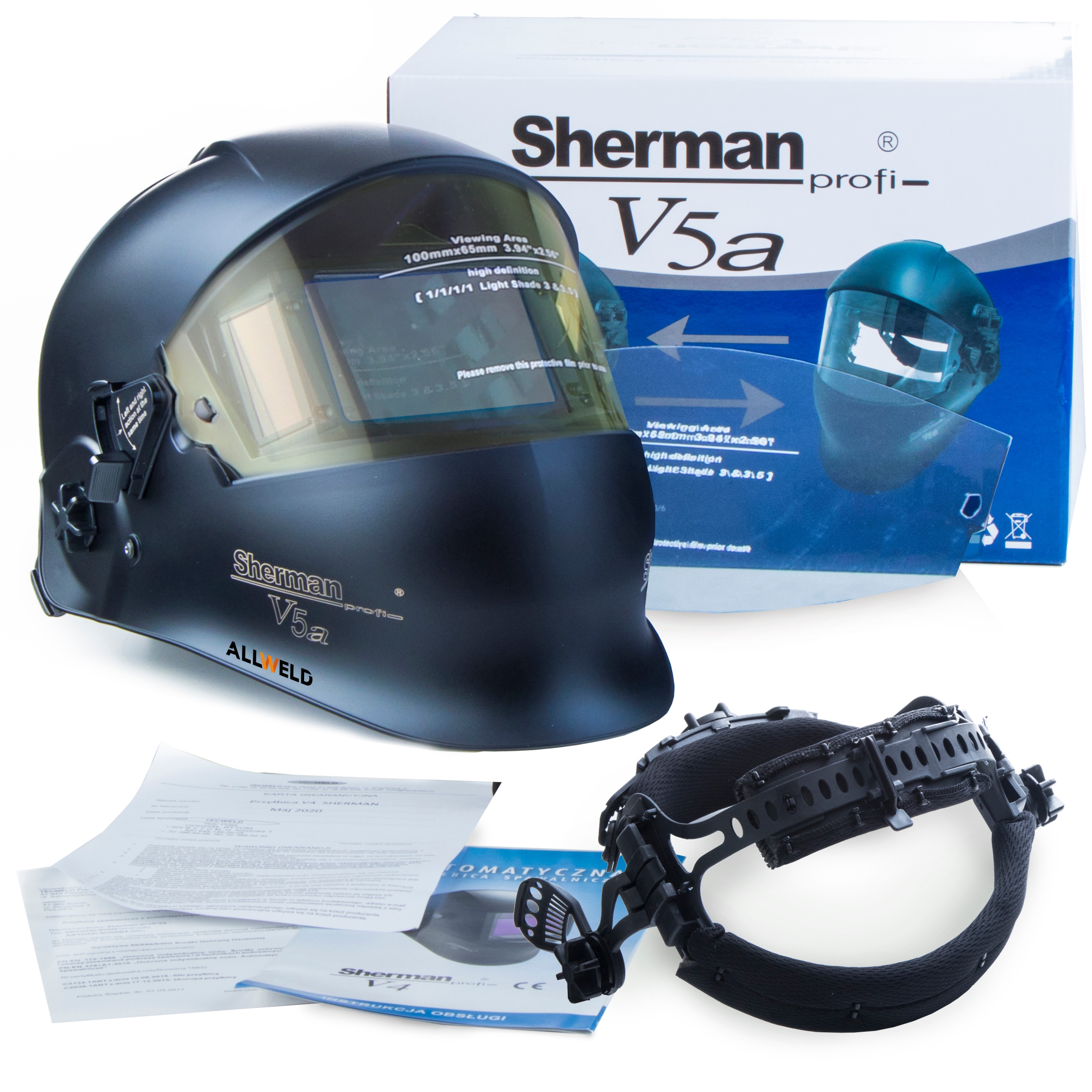 Automaticky stmavujúca maska SHERMAN V5 100X65