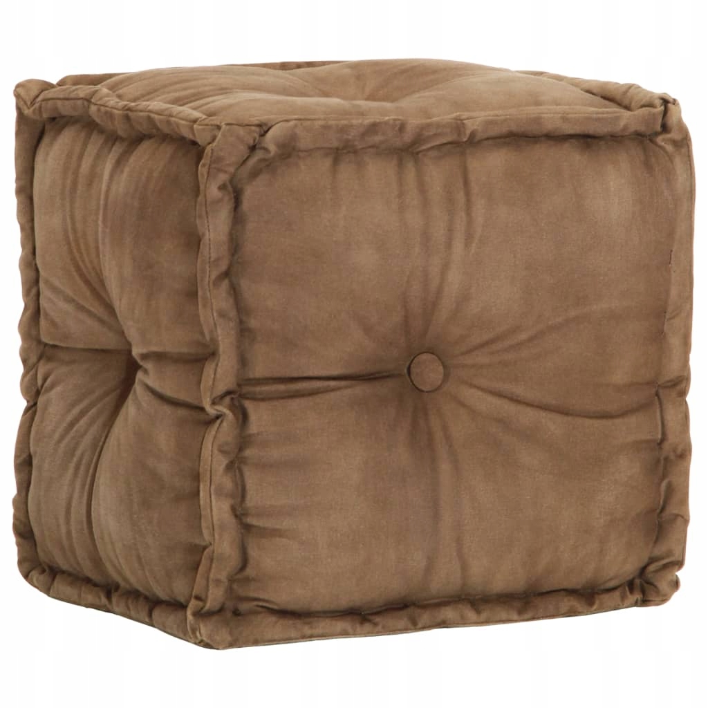 Pouffe 40x40x40cm, hnedé plátno
