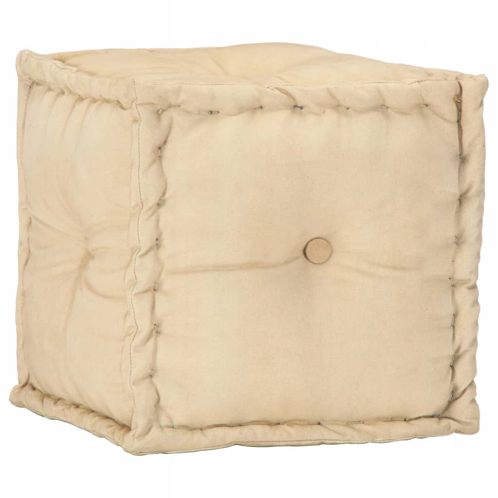 Pouffe 40x40x40cm, piesková farba: plátno
