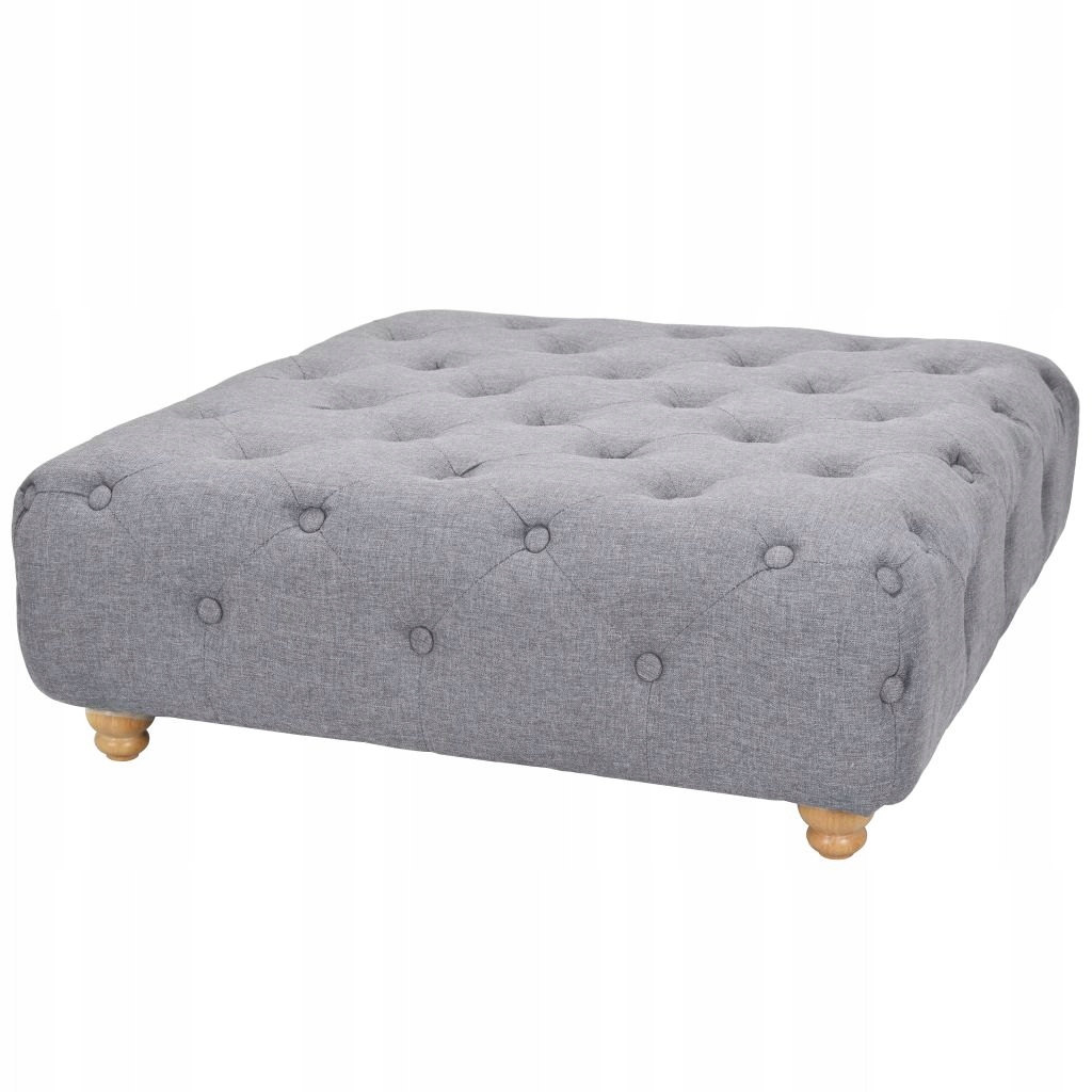 Pouffe 80x80x30cm, svetlošedá látka
