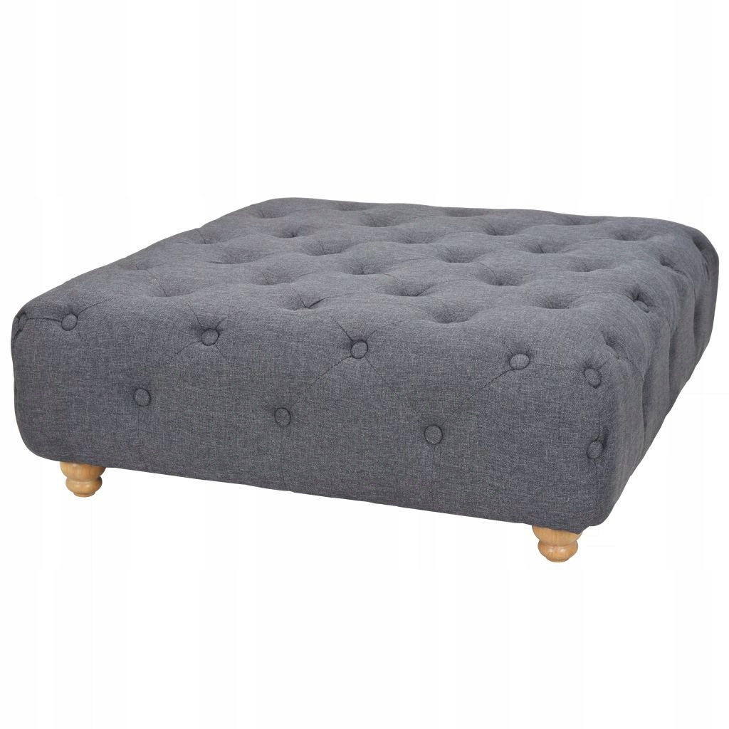 Pouffe 80x80x30cm, tmavošedá látka