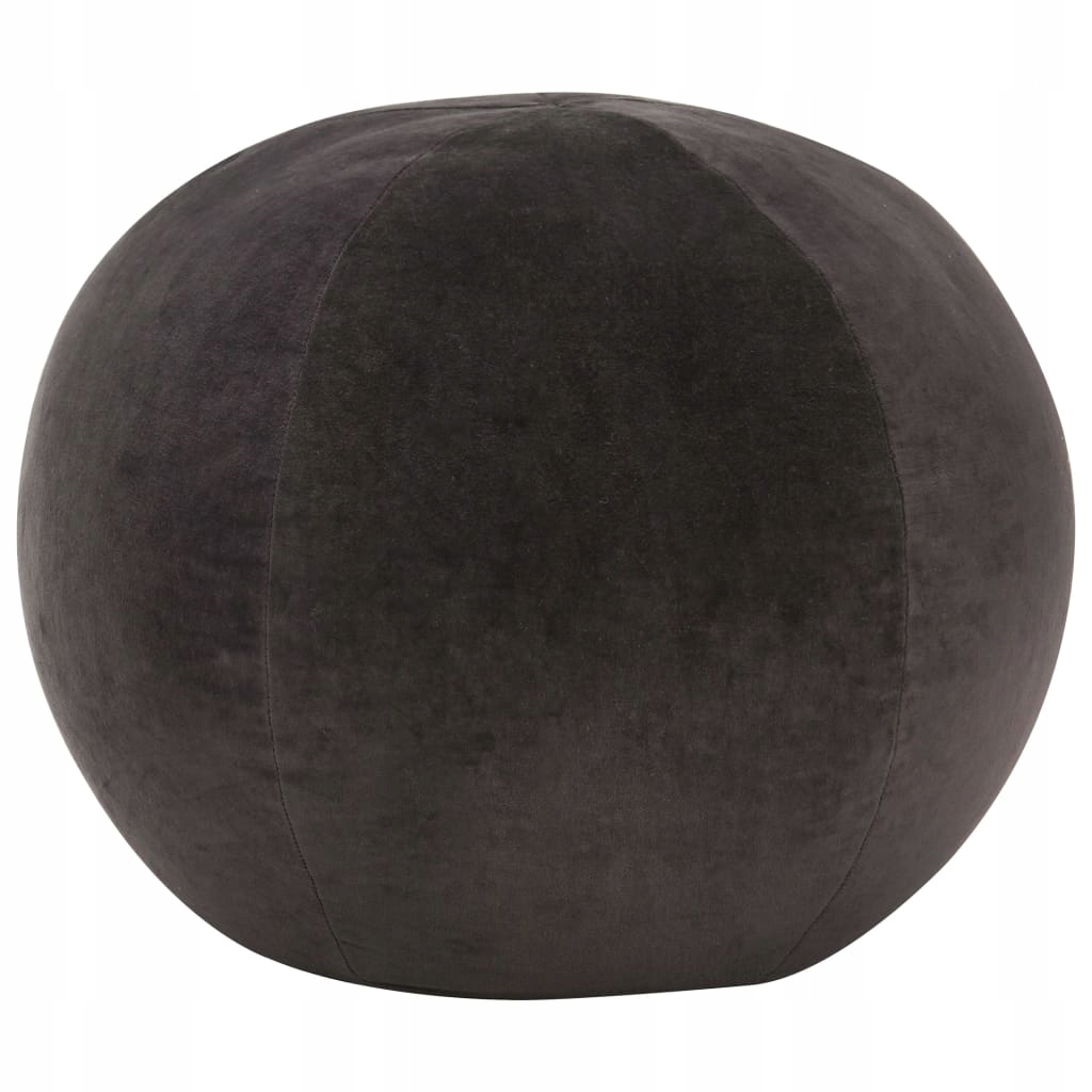 Bavlnený zamatový puf 50x35cm antra