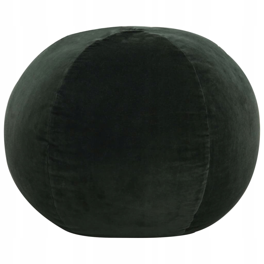 Bavlnený zamatový puf 50x35cm zelený