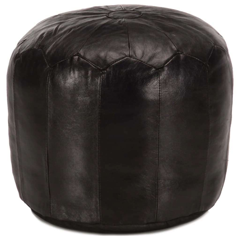 Čierny puf 40x35cm pravá koza