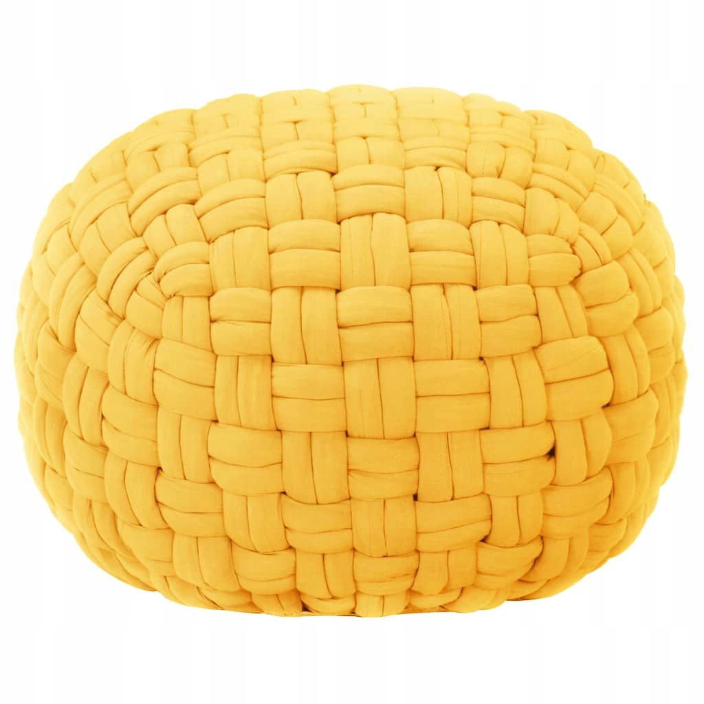 Žltý tkaný pouf