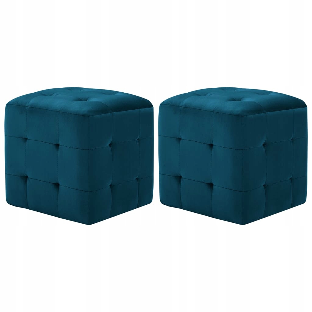 2 poufs modré 30x30x30cm a