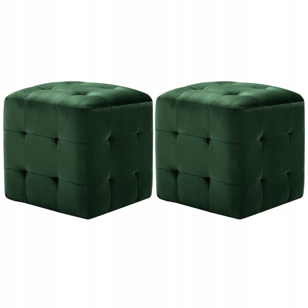2 poufs zelené 30x30x30cm aksa