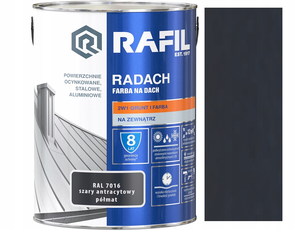 Farba Rafil odtiene sivej 5 l