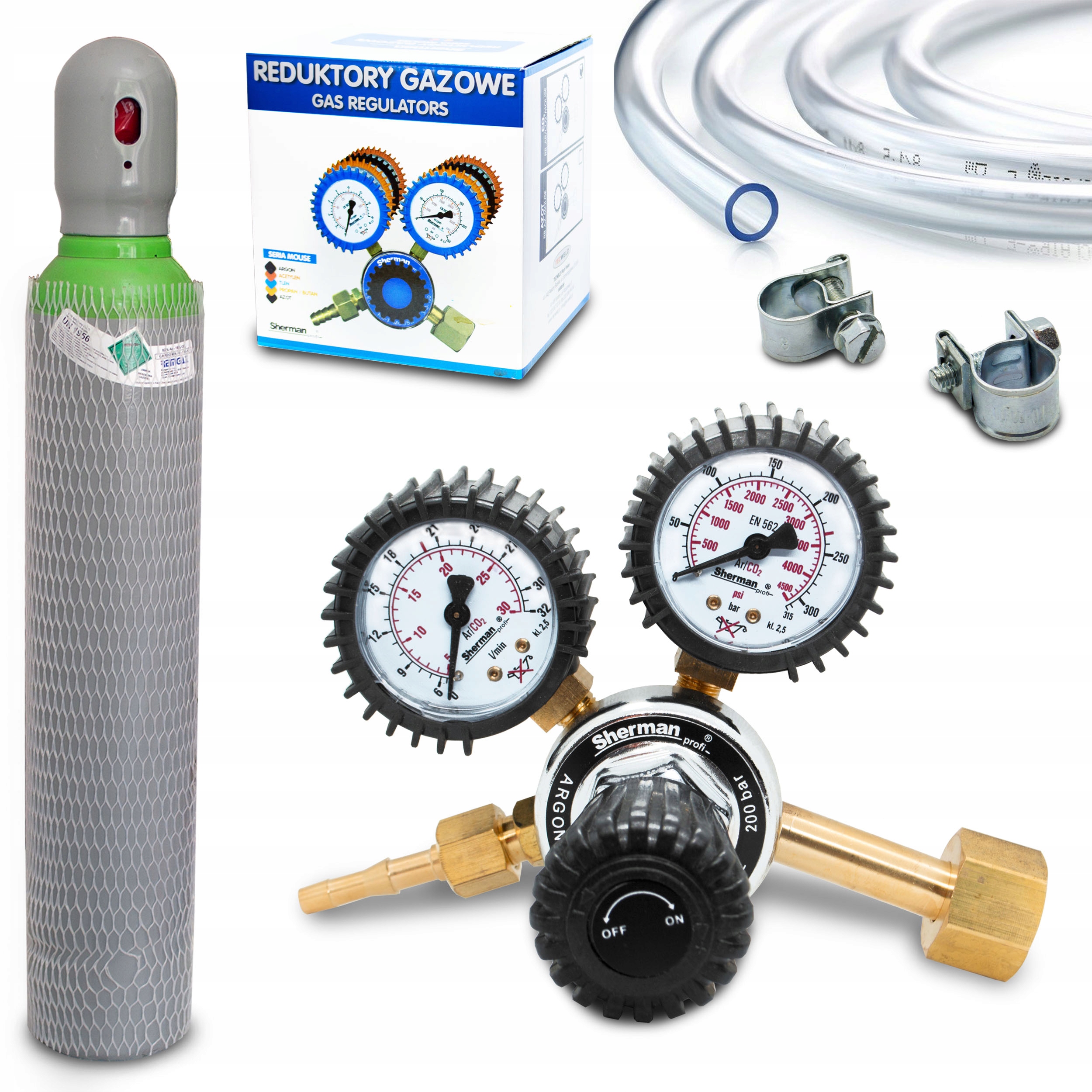 Fľaša ARGON CO2 REDUCER zmes MIG MAG SET
