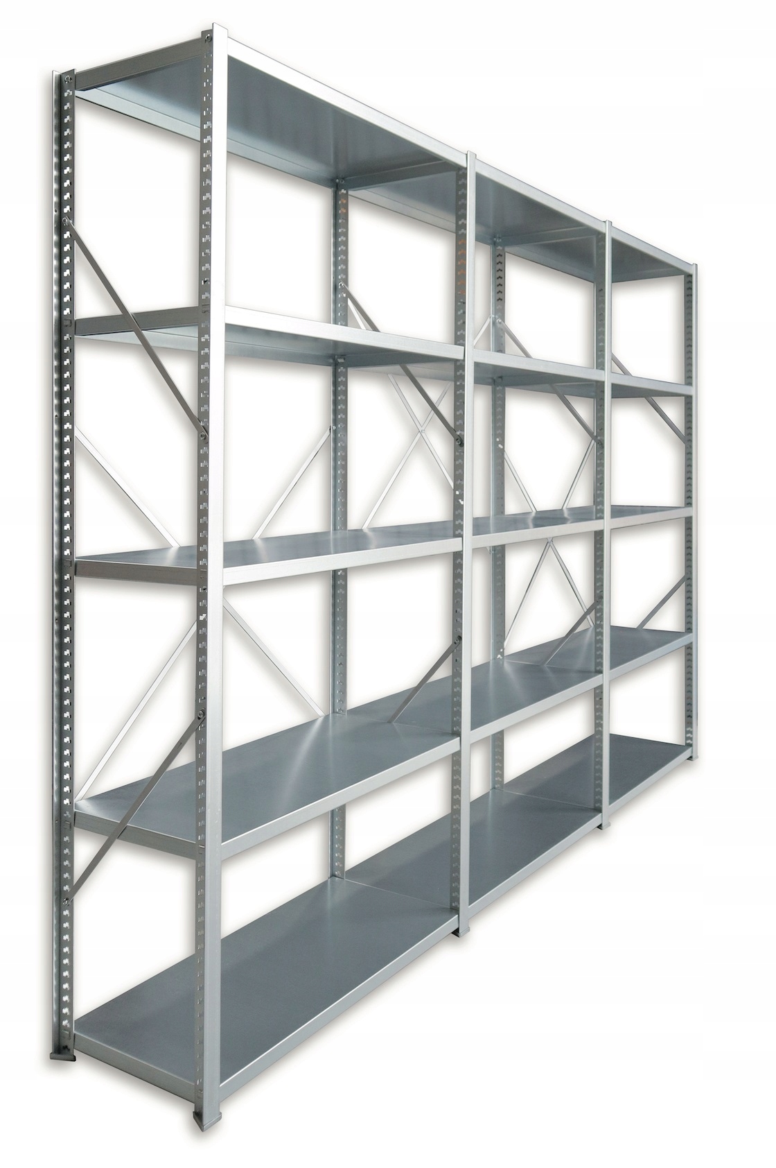 Skladový kovový regál DODAS 195 x 275 x 40 cm max 150 kg na policu
