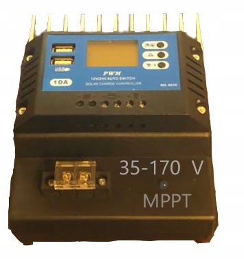 REGULÁTOR NABÍJANIA 10A MPPT 12V 24 PANEL PWM 100V