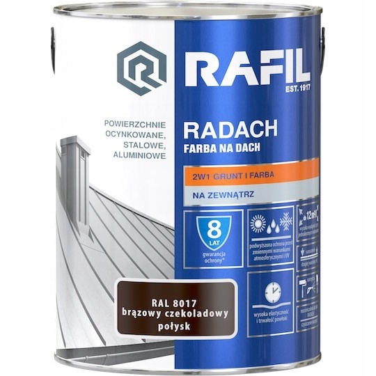 Farba Radach 5L čokoládovo hnedá RAL8017 GLOSS na