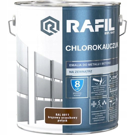 Rafil Chlorokauczuk 10L orechová hnedá RAL8011 far