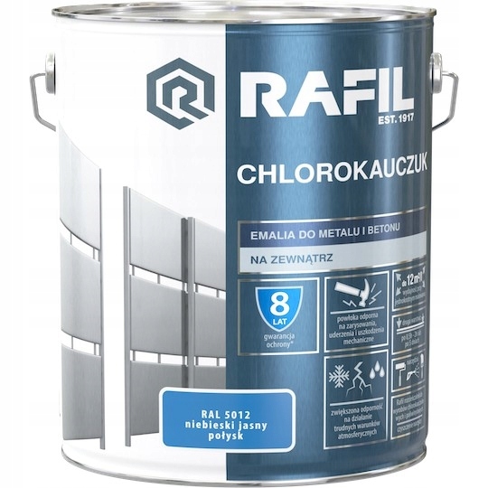 Rafil Chlorokauczuk 10L svetlo modrá RAL5012 fa