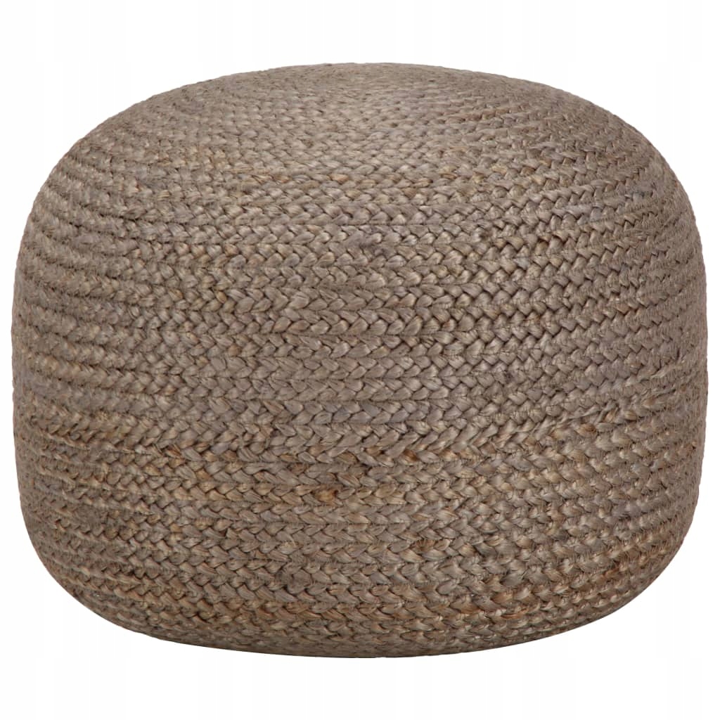Ručne vyrobený pouf svetlošedý 45x3