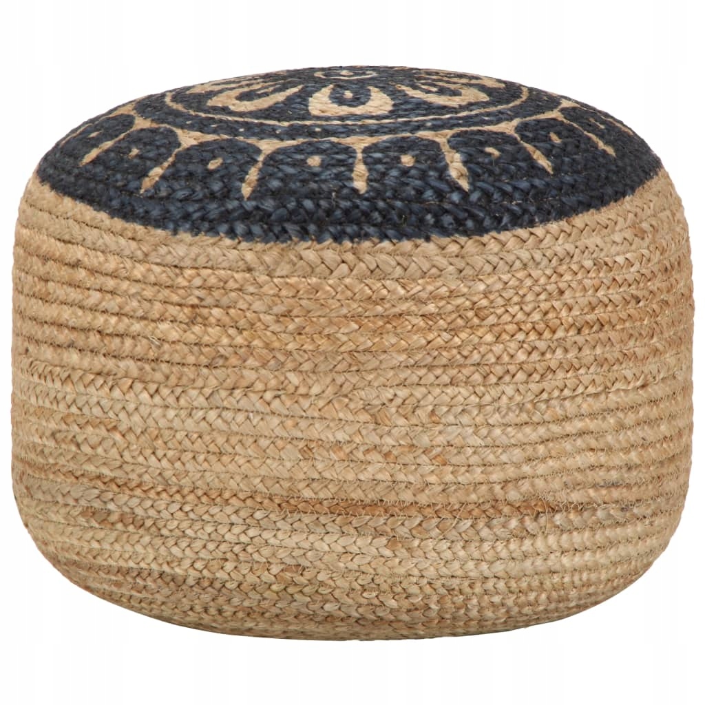 Ručne vyrobený pouf modrý 45x30