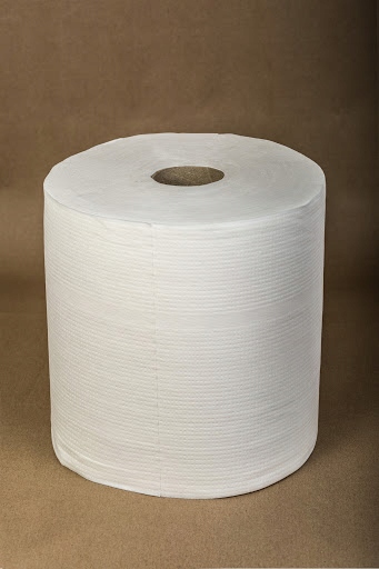 Vliesová kadernícka osuška, biela, 1,8 kg, v roli