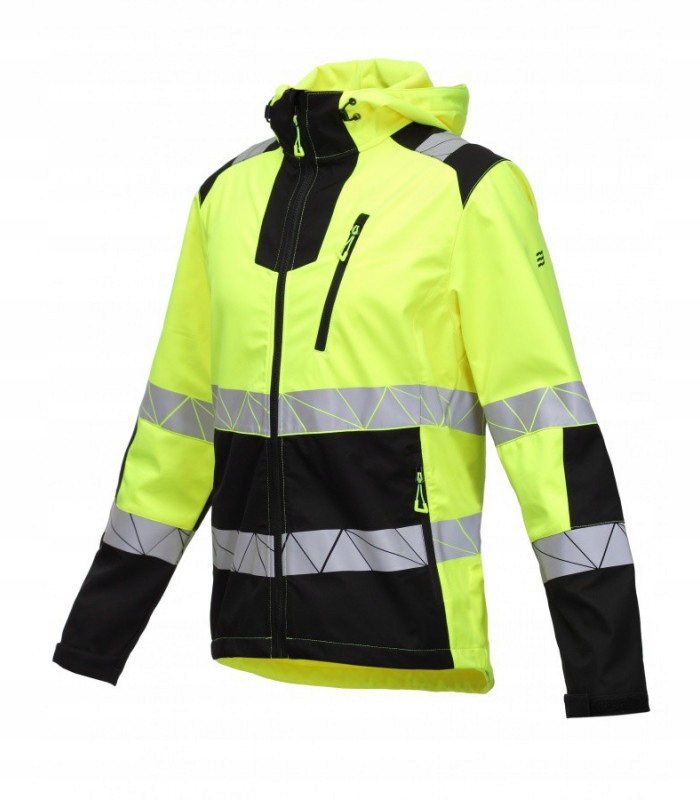 Reflexné softshellové pracovné tričko BoSafety Atlas Hi-Vis