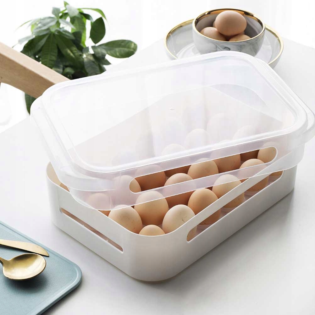 Chladnička Úložný box na vajcia Kuchynský box na vajíčka Plast