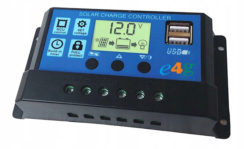 Solárny regulátor nabíjania 40A / 50A 12V 24V LCD