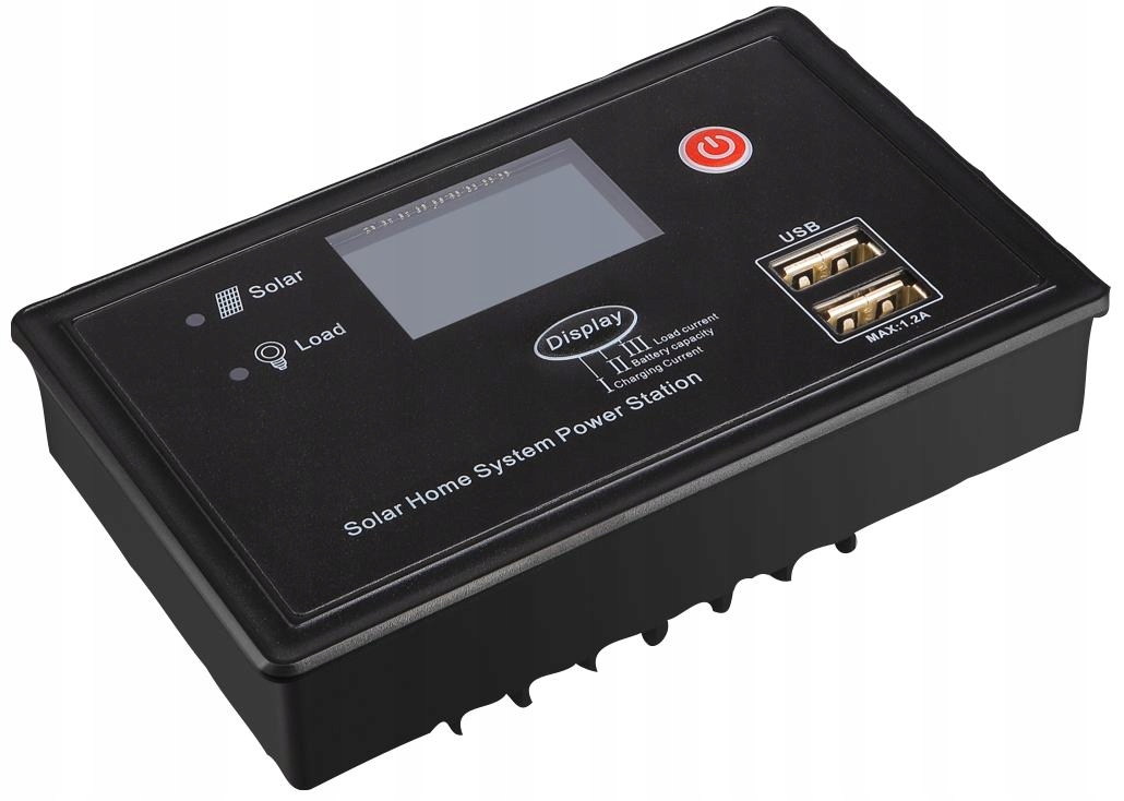 Solárny regulátor nabíjania PWM 10A 12 / 24V 2xUSB