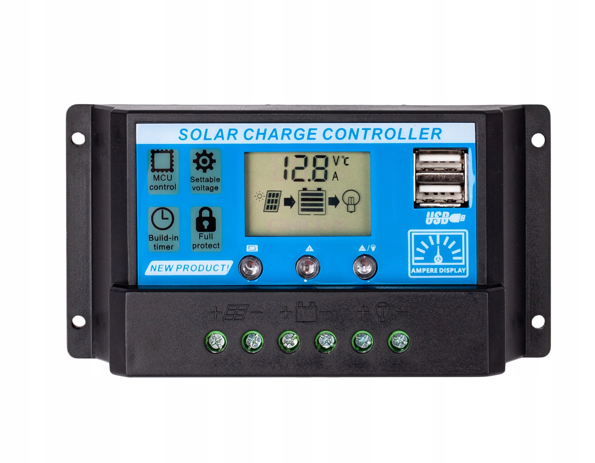 Solárny regulátor SOL 20A LCD 2xUSB Volt Poľsko