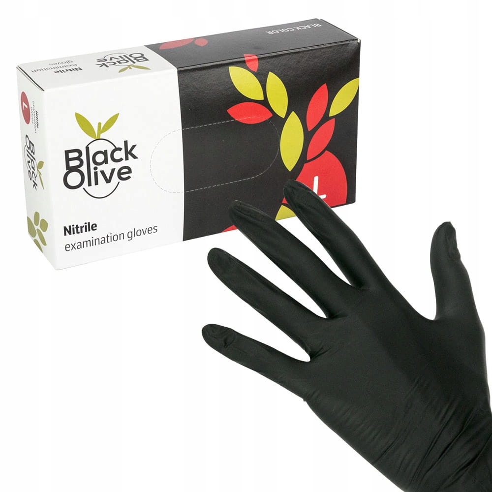 Nitrilové rukavice Black Olive L 100ks