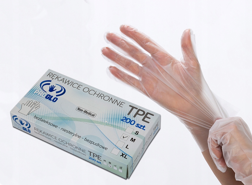 Rukavice nahradzujú nitril TPE 200 kusov M