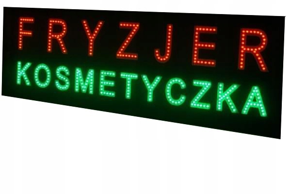 LED reklama KADERNÍCTVO COSMETYCZKA neónová 130x40 cm
