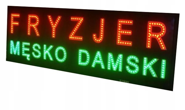 LED reklama MUŽSKÉ KADERNÍCTVO 130x40 cm