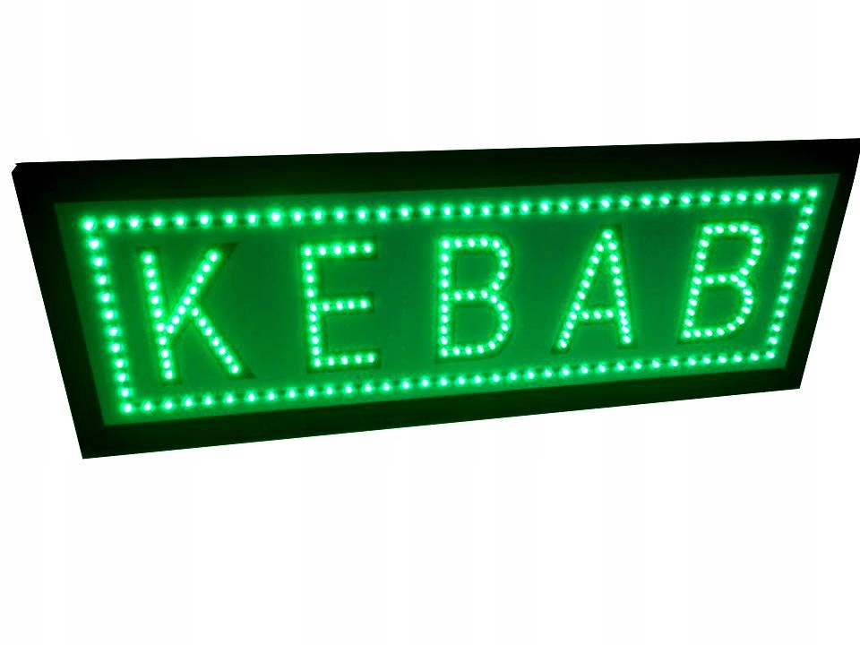 LED reklama KEBAB 70x25 cm, obojstranná, neónová