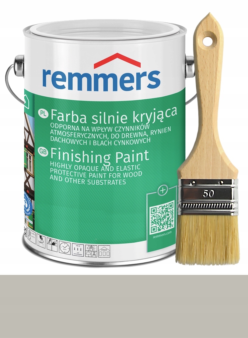 Remmers Deckfarbe krycia farba na drevo svetlošedá 2,5l
